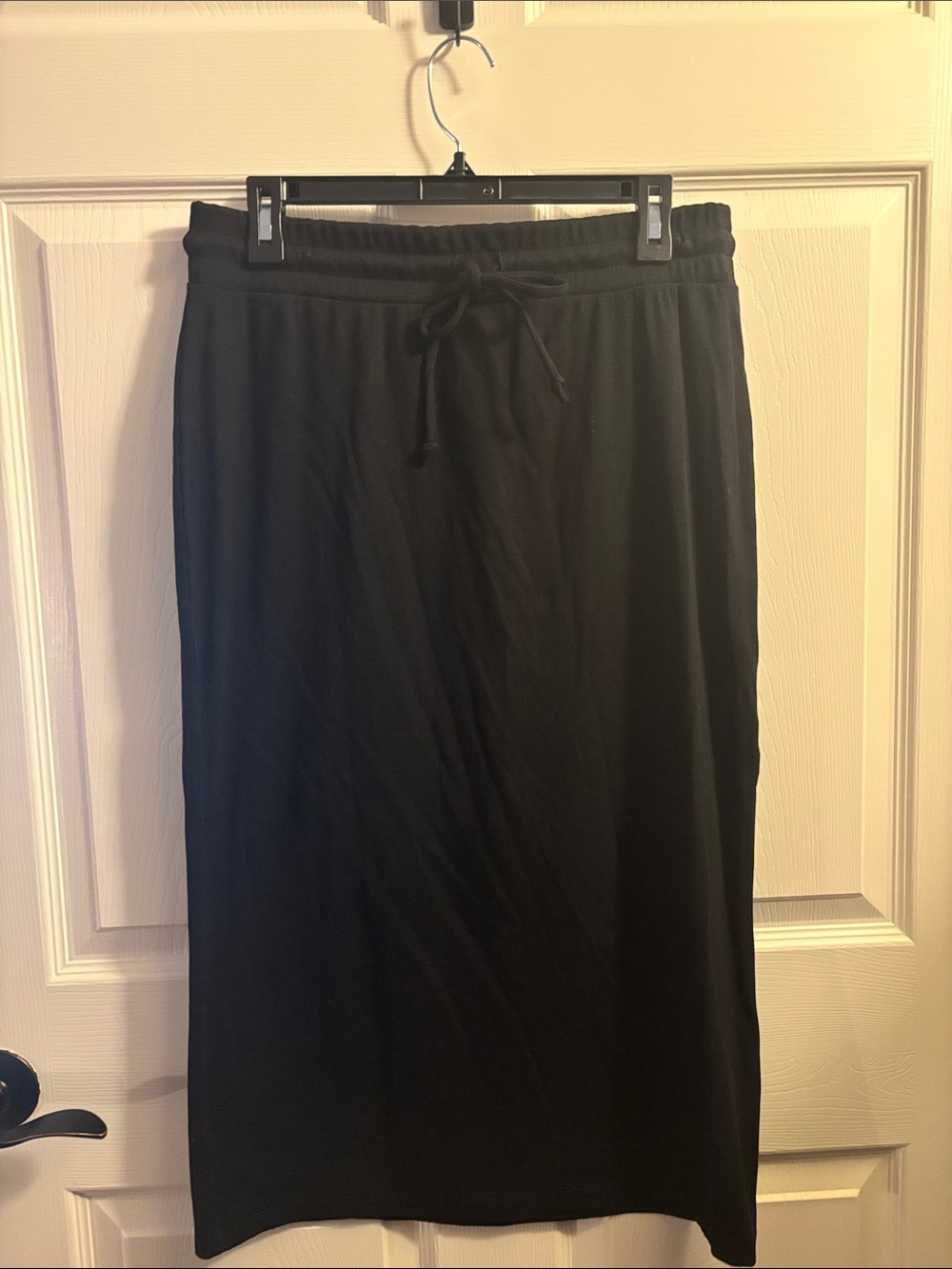 Treasure & Bond Black Drawstring Midi Skirt